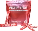 Pretty Tasty Raspberry Radiance Collagen Tea - Stick Pack Pouch, Sun-Kissed Raspberry Band, Beauty and Wellness, 10g Collagen Peptides Mix, 30 Count