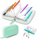 A7-L Water-Proof Pill Pouch Set, Large Pill Organer, BPA Free, A7-L Pill Drop-Leaf Storage with Color-coded Medicine Pouches, Reusable Travel Medicine מארגנת, Zippered Pill מארגן שבועי שבועי שבוע