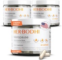 Meno-Menopause Hormonal Balance for Women, Estrogen Soy Isoflavones Menopause עבור נשים, Ashwagandha, Black Cohosh Hot Flashes Menopause הקלה, Night Sweats הקלה 180Caps