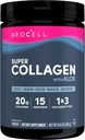 Neocell Super Collagen with Aloe; Collagen Type 1 ו 3; תומך שיער בריא, עור וציפורים; גלטן חינם; אבקת Unflavored; 10 gagen / משרת; 30 משרתים; 10.6 Oz, *