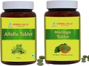 HerBAL HILLSאלףa Tablet ו- Moringa Leaf Pack של 2 Combo