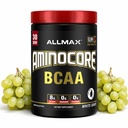 כל אבקת AMINOCORE BCAA, 8.18 גרמות של Amino Acids, Intra ו Post Workout Recovery Drink, Gluten Free, White Grape, 315 גרם