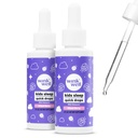 Wink Well Kids Liquid Melatonin Drops, מלטונין טבעי טיפות לילדים עם 1 מ"ג פרי של מלטונין נוזלי עבור ילדים, תרופות חינם ללא טיפול טופס (2 Pack)