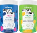 Bellway Super סיבים אבקה + פירות, סוכר חינם אורגני Psyllium Husk אבקת סיבים עבור סדירות, Bloating Relief & Gut בריאות, non-GMO, מעורב ברי ולימון Lime Lime