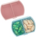 Sibba Pill Organer Box Case 2 PCS Waterware Travel Medicines Container Purse Essentials Small Sweet Fish Holder תוסף Mini Pillbox Dispenser