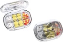 Small Pill Box, Moisture Proof Pill Case, Travel Pill Organer for Pocket Purse, Daily Portable Medicine, Fish Oil, תוסף (White)