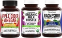 FarmHaven Apple Cider Vinegar קפסולות עם ג'ינג'ר ומגנסיום Glycinate & Malate Complex w/Vitamin D3 & Milk Thistle קפסולות