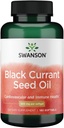 Swanson Black Currant Seed Oil - תוספת צמחית לקידום תמיכה במערכת החיסון והבריאות הלב - פורמולה טבעית התומכים במשותף בריאות - (180 Softgels, 500 מ"ג כל אחד)
