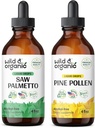 Wild & Organic Saw Palmetto Tincture 4 fl oz & Pine Pollen Tincture 4