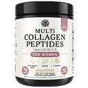 Multi Collagen Peptides אבקת סוגים I, II, III, V, X Multi Collagen חלבון אבקה עם Hyaluronic Acid, ביוטין, C, For Skin Nails Joints and Gut Health - Keto, non-GMO תוספת תוסף
