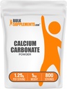 BulkSupplements.com Calcium Carbonate אבקה - Calcium Carbonate Food Class, High Absorption - Gluten Free, 1.25g לכל משרת, 1kg (2.2 lbs) (Pack of 1)