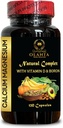 Calcium Magnesium Complex - Immune Support Supplement, תוספי שיניים למבוגרים, תוספי Calcium עבור נשים וגברים, לטעון תוסף Calcium - 1 בקבוק 120 קפסולות