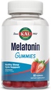 KAL Melatonin Gummies, Melatonin 5mg Sleep Aid, מנוחה בריאה, Sleep Duration, Quality and Calmness Support Formula, Vegetarian, Gluten Free, Natural Strawberry Flavor, 30 משרתים, 60 מסטיקנים