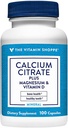 Calcium Citrate+ Magnesium & Vitamin D,Multi-Mineral Bone Health Supplement,Vitamin D Aids Absorption, Calcium 999 מ"ג, מגנזיום 567 מ"ג, ויטמין D 612IU לכל מנה יומית (100 קפסולות) על ידי ויטמין Shoppe.
