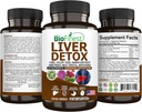 BioFinest Liver Detox תוספת - 22 חומרים מזינים חלב Thistle Artichoke Celery Seed Chanca Piedra Beet Root Dandelion Turmeric ג'ינג'ר - אלכוהול ניקוי אנרגיה מטבוליזם (120 Veg כמוסות)