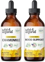 Wild & Organic Chamomile Tincture 4 fl oz & Mood Support Tincture 4