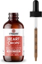 שטראוס Naturals Heart Drops - Natural Mistletoe & Age Garlic לחלץ תוספי בריאות הלב - מסייע לשמור על מערכת קרטון בריאה - טבעונית ללא GMO - 100 מ"ל בקבוק