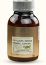 קפסולות ניקוי העיכול - 1200mg Psyllium, Senna, Fennel, ג'ינג'ר פלט - 60 Count, Natural Digestive & Health Support Supplement, Gentle Bowel Movement Aid - פורמולה טבעונית עבור Balanced Gut Health