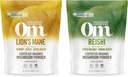 OM MUSHROOM SUPERFOOD 7.05oz Bundle, אבקת ה-Mane & Reishi אורגני Mushroom, 200 משרתים