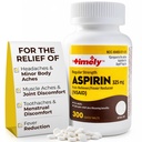 זמן-CAP LABS, INC. Timely 300 Count Active Aspirin 325 מ"ג למבוגרים - בהשוואה ל-Bayer - coated Power Aspirin Tablets - Pain Reliever for Minor Aches and Pains - Made in USA