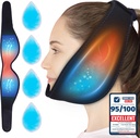 Premium 4 Gel Packs Chin Flex & Cold - ערכות קרח עבור שיני חוכמה שוב ללא השגה פני צוואר ראש Airflow Jaw Bra Reusable Pack for Sleep TMJ Relief and Pain Management Gift