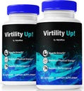 (2 Pack) Virtility Up Pills, רשמי VirtilityUp לגברים, תומך אנרגיה, Stamina ו- Performance, All Natural Support for Total Well-Being, Male כמוסות Review, Premium (120 קפסולות)