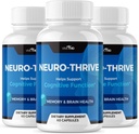 תוסף המוח Vive Neuro Thrive Brain Supplementive - פורמולה רשמית - Neuro Thrive PQQQ, Neuro Thrive, תוספת כוח עם ג'ינקגו בילובה לחלץ, סיביר ג'ינסנג - (3 Pack)