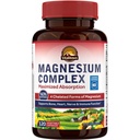 Vitalitown Magnesium מורכב 500 מ"ג - NSF מוסמך Magnesium Glycinate, Malate, Turate & Citrate - Chelated High Absorption & Gentle על Stomach - טבעוני non-GMO 120 קפסולות