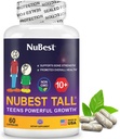 Nu Best Tall 10+ Premium Bone Power Formula, Enhanced Immunity and Total Health for Age 10+ עם Calcium, ויטמין D3, ויטמין K2 ו- Multivitamins | 60 קפסולות לחודש