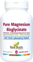 Pure Magnesium Bisglycinate תוסף (130 מ"ג) | שיפור Magnesium Glycinate, Gentle על Stomach, no Laxative Effect (120 Veg Caps)