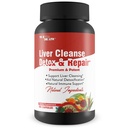 Liver Cleanse Detox & Fix - Liver, Kidney, קולון ניקוי - Herbal Liver Support Supplement with Dandelion Root, Aloe, Turmeric, ג'ינג'ר - קידום בריאות Liver באופן טבעי