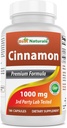 Best Naturals Cinnamon 2000 מ"ג Equivalent עם Chromium 400 mcg ל- Metabolism Support - 180 קפסולות