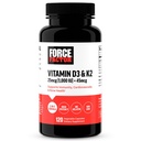 ל-FACTOR ויטמין D3 K2 לתמיכה ב- Immunity, Heart Health, Bone Support, and more, High-Potency 2in-1 Formula, Vegan, No Gelatin, Non-GMO, 120 קפסולות
