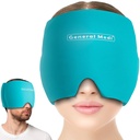 General Medi Headache & Migraine Ice Wrap Cap, Cold Therapy Migraine Relief Hat, Headache Ice Hat Cold Compress, Great for Puffy Eyes, Tension, Sinus & Stress Relief (כחול)