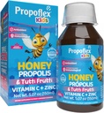 BeeLife Bee Propolis Cough Syrup Kids- Triple-Action - Natural Syrup, ברזיל Green Propolis, Zinc, Bromelain, ויטמין C- Support Immunity & Recovery - מברזיל, טוטי פרי פלאמור, 150 מ"ל
