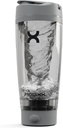 Promixx PRO Shaker Bottle New Edition - Rechargeable, Powerful for Smooth Protein Shakes - כולל תוספת אחסון, BPA חינם, 20oz גביע, Cool Gray