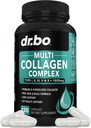 Multi Collagen Peptides for Women & Men - Type I, II, III, V, & X Multi Collagen for Women & Men Complex קפסולות, hydrolyzed Peptides גלולות עבור עור, שיער וציפורים - 120 קפסולות חלבונים