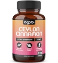 קפסולות Ceylon Cinnamon - בשילוב עם ג'ינג'ר Root ו- Turmeric Curcumin תוסף - 120 קפסולות טבעוניות