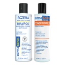 אקזמה Shampoo & Conditioner (Combo Pack) - Flare Control Scalp & flake הקלה טיפול כי הגנה, Moisturizes, ותיקון העור על ידי DermaSolve - ילדים ומבוגרים - Steroid חינם חינם