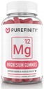 Magnesium Citrate Gummies 600 מ"ג למבוגרים - תוספת גבוהה של Absorption עבור Cramps, שריר התאוששות, שינה, עצמות ותמיכה אנרגיה - non-GMO, Allergen חינם - 60 מסטיקנים טבעוניים