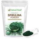 Z מזון טבעי צמחי אבקת Spirulina - 100% Pure Spirulina, מזון תזונתי כחול ירוק Algae סופר מזון עם Amino Acids, 15x Beta-Carotene - Mix in Smoothies, Yogurt, מתכונים, 1 lblb lb lbs, 1 lb lb lb.