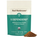 Real Mushrooms 5 Defenders Mushroom Complex - פונקציונלי Mushrooms לחלץ מצ'אגה, Shiitake, Maitake, Reishi, טורקיה Tail Mushroom עבור תמיכה ב- Beta Glucans - 45 משרתים