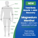 Menthol Relief Muscle and Joint Foam - Magnesium Spray Menthol Formula - Joint and Muscle Relief – Relax Tight Muscles – Ease Muscle Cramps Fast - All Natural – Relief for Legs, Neck, Back.
