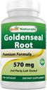 Best Naturals Goldenseal Root 570 מ"ג (Non-GMO) 100 קפסולות