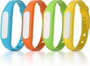 Mosquito Repellent Bracelets עבור ילדים מבוגרים, באופן אישי נדחס נגד Insect Wristband עבור Indoor, חסימת מים להגנה על מחנאות דגים (4 Pack)