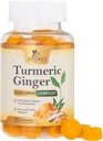 Turmeric Curcumin תוסף חניכיים - 95% Curcuminoids עם Turmeric & הג'ינג'ר, Black Pepper for Best Absorption, Nature's Joint Support, Non-GMO, Gluten Free, Tasty Peach Flavor - 60 חניכיים