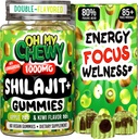 דימלאיה טהורה Shilajit Gummies - High Potency Gold Score Resin - Energy Boost and Immune Support for Men and Women with Ashwagandha ו- Shatavari - Apple & קיווי