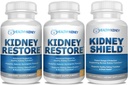 Kidney ניקויse ו- Kidney Health תוסף כדי לתמוך בתפקוד קידני רגיל 60 קפסולות, 2 Pack + Kidney Shield 120 Caps Kidney תוסף כדי לתמוך פונקציונלי רגיל Kidney