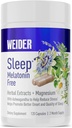 Weider Melatonin חינם Sleep Aid תוספת עם KSM-66 Ashwagandha, Magnesium, Lavender, Lemon Balm, Chamomile, Valan ו Passionflower Extracts, הורמונלי & סמים חינם, לא-Habit טפסים, 120ctt-Habit טופסינג, 120ctbit טופסינג.