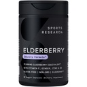 מחקר ספורט Black Elderberry עם Zinc, ויטמין C, ויטמין D, Immune תמיכה תוסף למבוגרים, 60 קפסולות